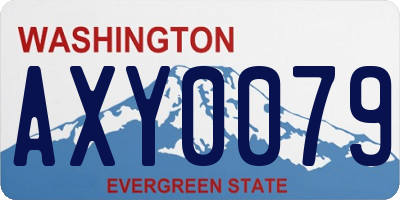 WA license plate AXY0079