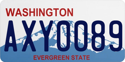 WA license plate AXY0089