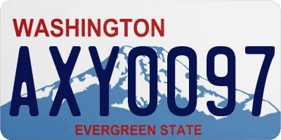 WA license plate AXY0097