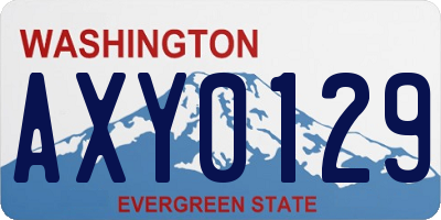 WA license plate AXY0129