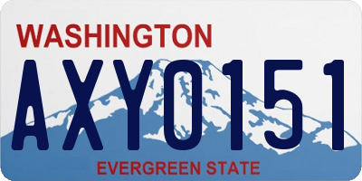 WA license plate AXY0151
