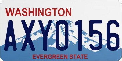 WA license plate AXY0156