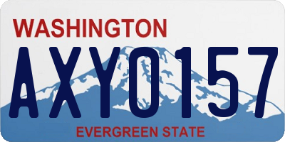 WA license plate AXY0157
