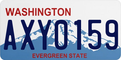 WA license plate AXY0159