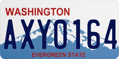 WA license plate AXY0164