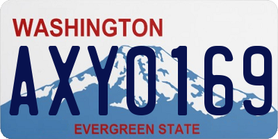 WA license plate AXY0169