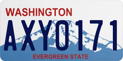 WA license plate AXY0171