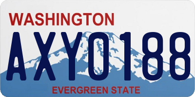 WA license plate AXY0188