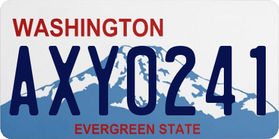 WA license plate AXY0241