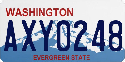 WA license plate AXY0248