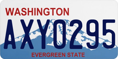 WA license plate AXY0295