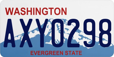 WA license plate AXY0298