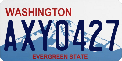 WA license plate AXY0427