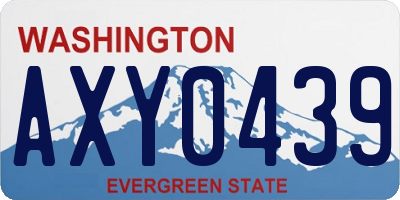 WA license plate AXY0439