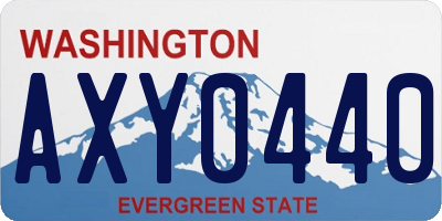 WA license plate AXY0440