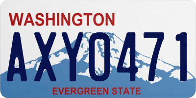 WA license plate AXY0471