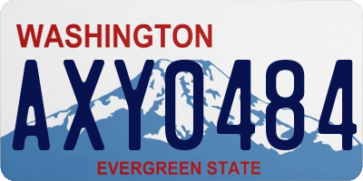 WA license plate AXY0484