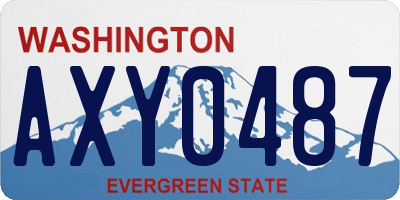 WA license plate AXY0487