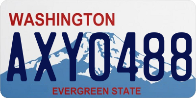 WA license plate AXY0488