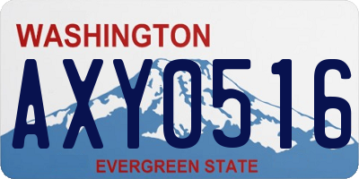 WA license plate AXY0516