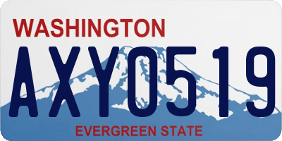 WA license plate AXY0519