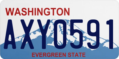 WA license plate AXY0591