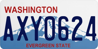 WA license plate AXY0624