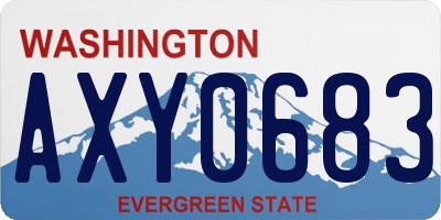WA license plate AXY0683