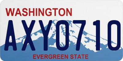 WA license plate AXY0710