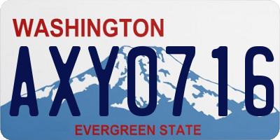 WA license plate AXY0716