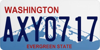 WA license plate AXY0717