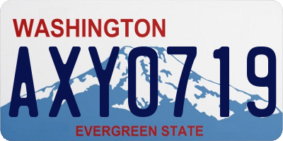 WA license plate AXY0719