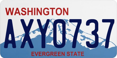 WA license plate AXY0737