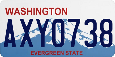 WA license plate AXY0738