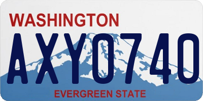 WA license plate AXY0740