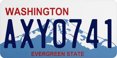 WA license plate AXY0741