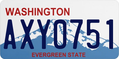 WA license plate AXY0751