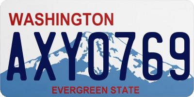WA license plate AXY0769
