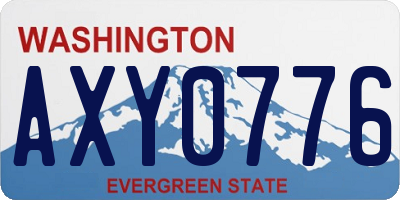 WA license plate AXY0776