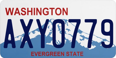 WA license plate AXY0779