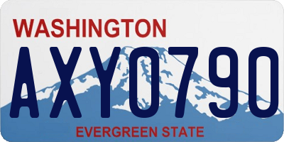 WA license plate AXY0790