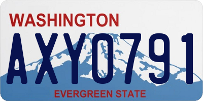 WA license plate AXY0791