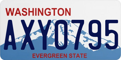 WA license plate AXY0795
