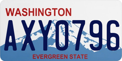 WA license plate AXY0796