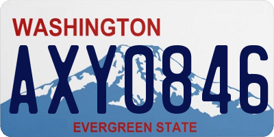 WA license plate AXY0846
