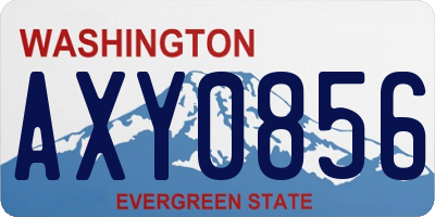 WA license plate AXY0856