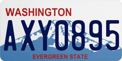 WA license plate AXY0895