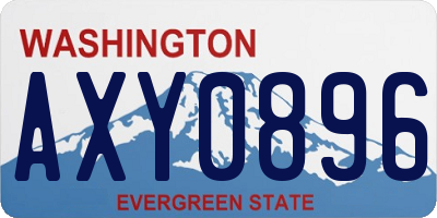 WA license plate AXY0896