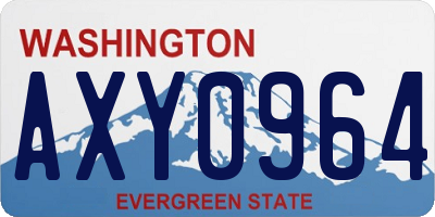 WA license plate AXY0964