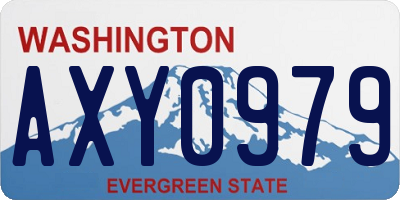 WA license plate AXY0979